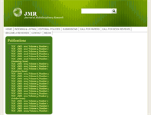 Tablet Screenshot of jmrpublication.org